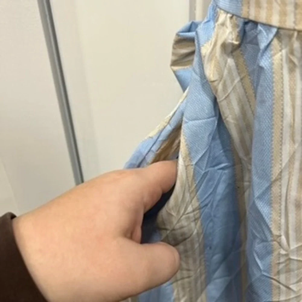 SummerSalt Womens Dress 2XL Organic Cotton Bow Stripe Midi Smock Summer Fair - Picture 5 of 13